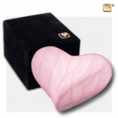 Hart urn in Parel Roze  - H667