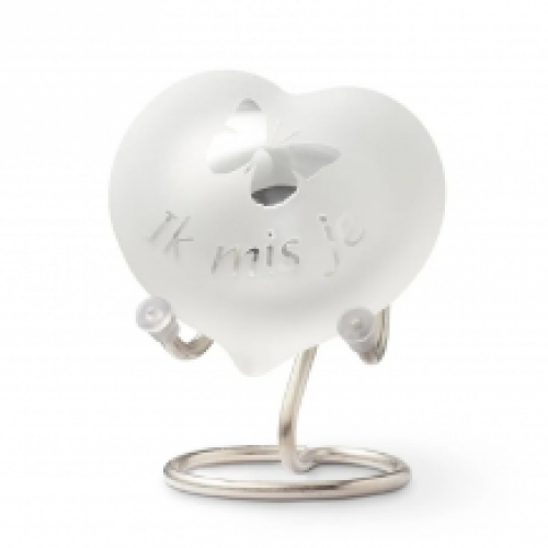 Pebble urn Frosted Vlinder