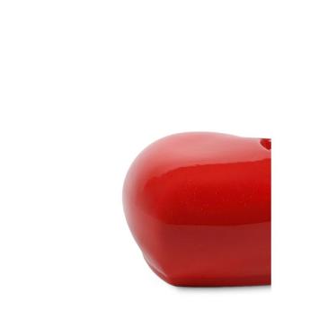 Hart urn in Rood keramiek linkerzijde