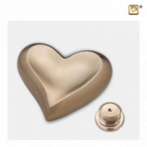 Hart urn in goudkleur -mat- K616