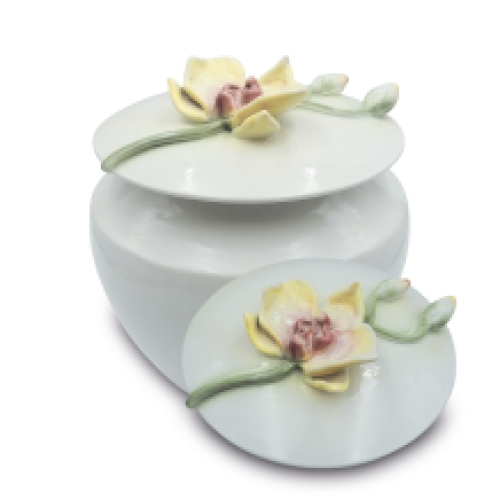 urn c019 met boetseertechniek Orchidee