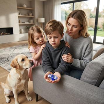 knuffelsteen van glas huiselijke omgeving