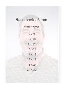 formaten kristalfoto Rechthoek 5mm