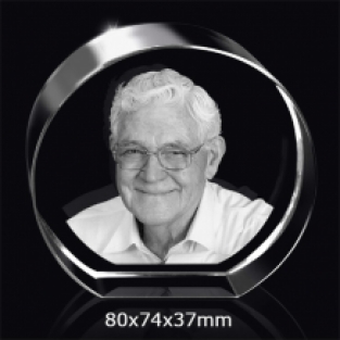 fotoglas Rond 80x74x37mm vanaf € 85,-