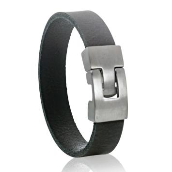 lederen armband L093-721 zwart