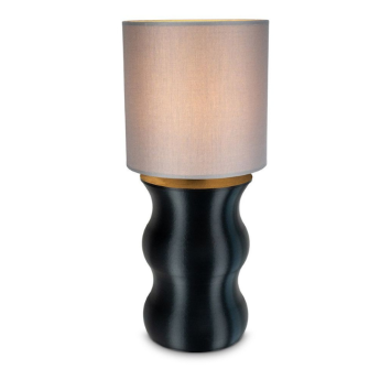 Lamp + urn Mare Zwart - Taupe