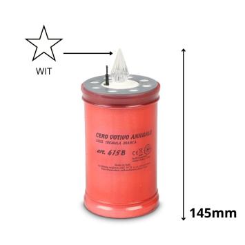 LED jaarkaars Wit (H=145mm)