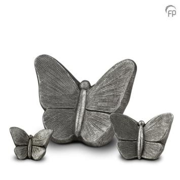 Mariposa vlinder urnen in zilverkleur