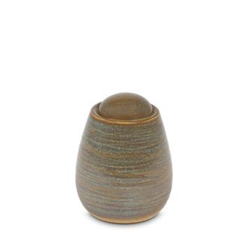 Meteora mini urn Blauw/Bruin/Grijs keramiek