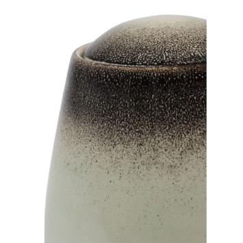 Meteora urn in Beige en Grijs keramiek - details