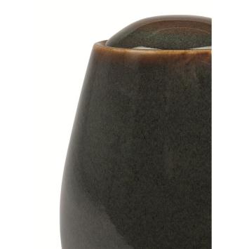 Meteora urn Groen met Bruin keramiek details