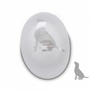 Pebble urn Frost met hondje