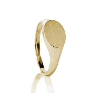 ring Ovaal in 14k geelkgoud