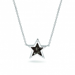 Ashanger Ster met zirkonia: Zilverkleur