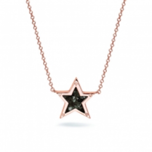 Ashanger Ster met zirkonia: Rose-Plated