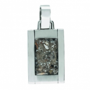 Ashanger Rechthoek 15x35mm in zilver