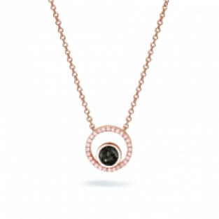 Ashanger Rond met zirkonia: Rose-Plated