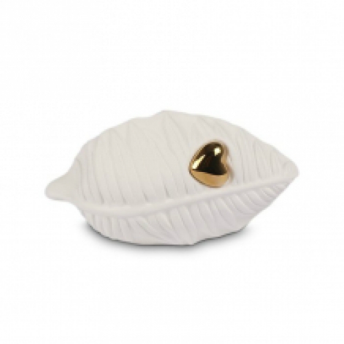 mini urn Boomblad met goudkleurig hart