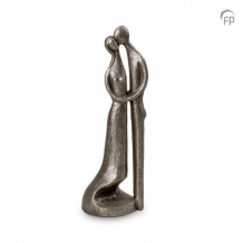 Schulptuur art urn in zilverkleur