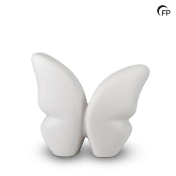 Butterfly urn keramiek Wit