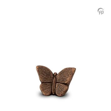 Vlinder urn in bronskleur 150ml