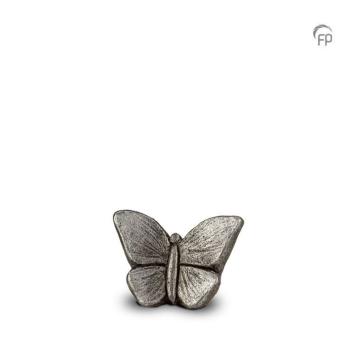 Zilverkleurige Mariposae vlinder urn 150ml