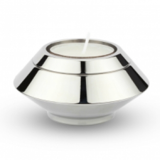 waxine urn in edelstaal - zilverkleur