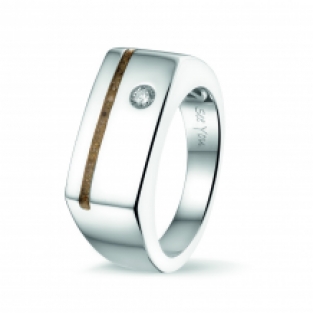 SeeYou Heren ring in zilver met zirkonia